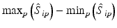 $$ { \max}_p\left({\hat{S}}_{ip}\right)-{ \min}_p\left({\hat{S}}_{ip}\right) $$